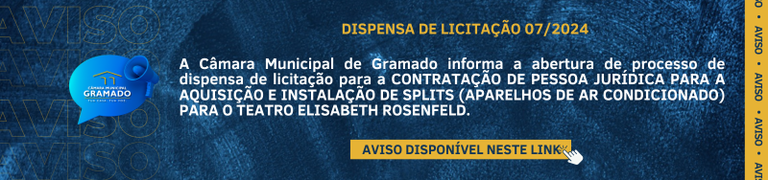 AVISO DE DISPENSA DE LICITAÇÃO 07/2024