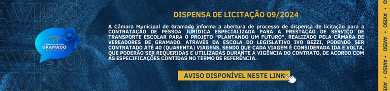 AVISO DE DISPENSA DE LICITAÇÃO 09/2024