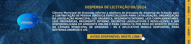 AVISO DE DISPENSA DE LICITAÇÃO 08/2024