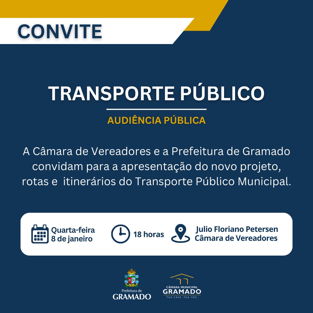 Transporte Público será debatido em Audiência Pública